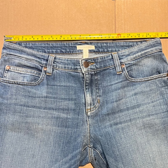 Eileen Fisher Boyfriend Straight Leg Jeans - Women's Size 8 - Blue - Picture 7 of 9